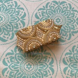 Gold Crystal-Embellished Wrist Bracelet